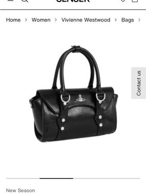 Vivienne Westwood Black Leather Top-Handle Satchel